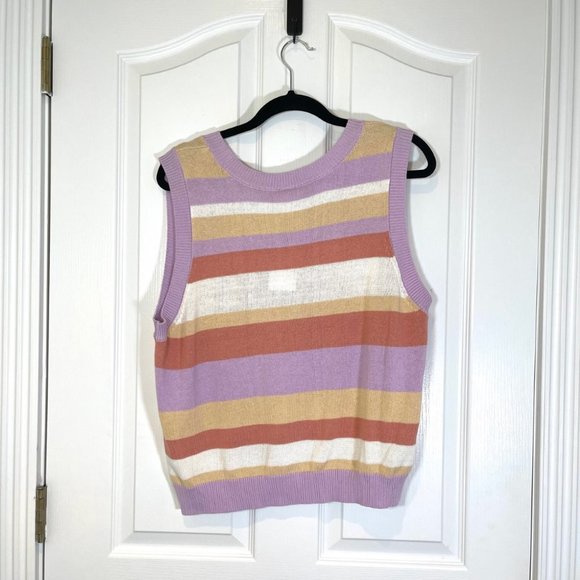 Abound Stripped Knit Sweater Vest 1X - NEW - Picture 8 of 8